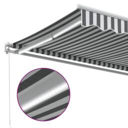 Berkfield Home Manual Retractable Awning With LED Anthracite&White 350x250 cm - thumbnail 8