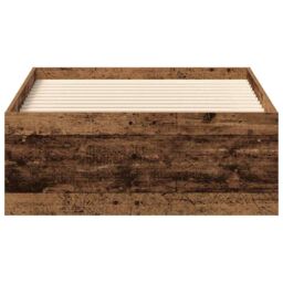 Berkfield Home Bed Frame without Mattress Old Wood 90x190 cm Single Engineered Wood in Brown - thumbnail 5