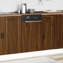 Berkfield Home Dishwasher Panel Porto Brown Oak 45x1, 5x67 cm Engineered Wood - thumbnail 3