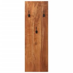 Berkfield Home Wall-mounted Coat Racks 2 pcs 36x3x110 cm Solid Acacia Wood in Brown - Size: 36 x 3 x 110 cm - thumbnail 3