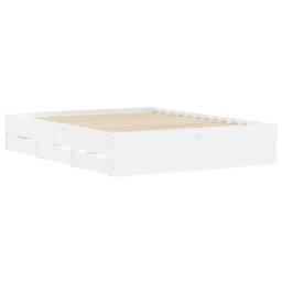 Berkfield Home Bed Frame with Drawers without Mattress White 150x200 cm King Size - thumbnail 4