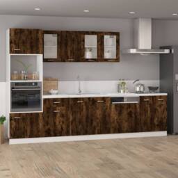 Berkfield Home Hanging Cabinet Smoked Oak 39.5x31x60 cm Engineered Wood in Brown - thumbnail 3