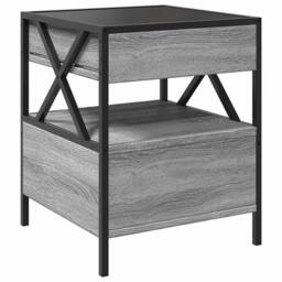 Berkfield Home Coffee Table with Infinity LED Grey Sonoma 40x40x51 cm - Size: 40 x 40 x 51 cm - thumbnail 8