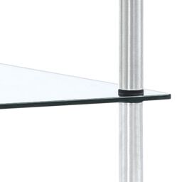 Berkfield Home 3-Tier Shelf Transparent 40x40x67 cm Tempered Glass in Clear - Size: 40 x 40 x 67 cm - thumbnail 3