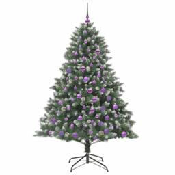 Berkfield Home Artificial Christmas Tree with Stand Green 126 x 126 x 180 cm - thumbnail 4