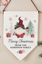 Personalised Memento Company Personalised Gonk Hanging Pendant Christmas Decoration in Beige - thumbnail 4