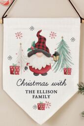 Personalised Memento Company Personalised Gonk Hanging Pendant Christmas Decoration in Beige - thumbnail 3