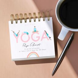 Lisa Angel Women's Daily Yoga Poses Desktop Flip Chart in White - thumbnail 1
