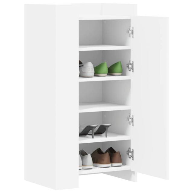 Berkfield Home Shoe Cabinet White 52x37.5x100 cm Engineered Wood - image 1