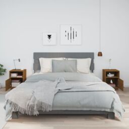 Berkfield Home Bedside Cabinets 2 pcs Honey Brown 40x34x55 cm Solid Wood Pine - Size: 40 x 34 x 55 cm - thumbnail 3