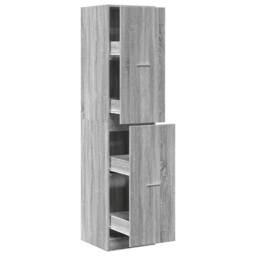 Berkfield Home Elegant Apothecary Cabinet¬†Grey Sonoma 40x41x174.5 cm Engineered Wood in Grey - thumbnail 3