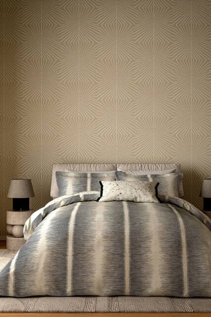 Harlequin 'Chaco' Cotton Duvet Cover Set in Beige - Size: King - image 1