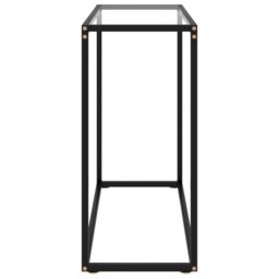 Berkfield Home Console Table Transparent 80x35x75 cm Tempered Glass in Clear - Size: 80 x 35 x 75 cm - thumbnail 3