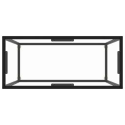 Berkfield Home Console Table Transparent 80x35x75 cm Tempered Glass in Clear - Size: 80 x 35 x 75 cm - thumbnail 4