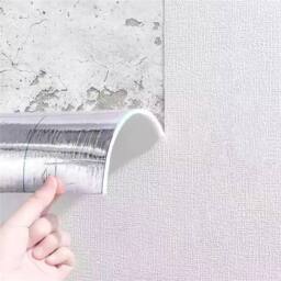 SPETLEK 10m Self Adhesive Thermal Insulation Wallpaper 3D Plain Linen Wall in White