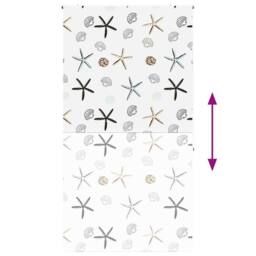 Berkfield Home Shower Roller Blind 130x240 cm Fabric Width 126 cm in White - thumbnail 6