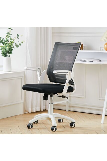Living and Home Office Desk Swivel Chair Computer Ergonomic Chair in Black - image 1