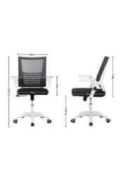 Living and Home Office Desk Swivel Chair Computer Ergonomic Chair in Black - thumbnail 6