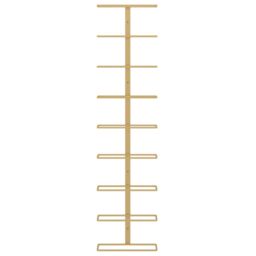 Berkfield Home Wall-mounted Wine Rack for 9 Bottles Gold Iron - thumbnail 4