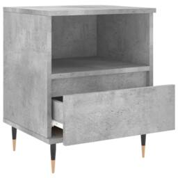 Berkfield Home Modern Bedside Cabinets 2 pcs Concrete Grey 40x35x50 cm Engineere - Size: 40 x 35 x 50 cm - thumbnail 6