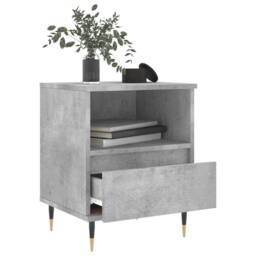 Berkfield Home Modern Bedside Cabinets 2 pcs Concrete Grey 40x35x50 cm Engineere - Size: 40 x 35 x 50 cm - thumbnail 4