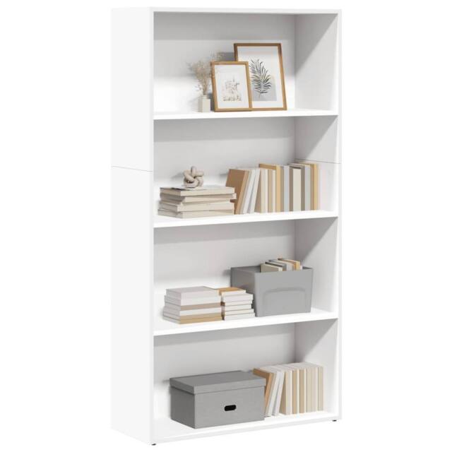 Berkfield Home Bookcase White 80x30x152 cm Engineered Wood - Size: 80 x 30 x 152 cm - image 1