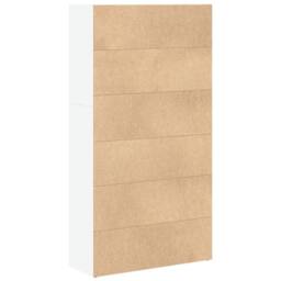 Berkfield Home Bookcase White 80x30x152 cm Engineered Wood - Size: 80 x 30 x 152 cm - thumbnail 6