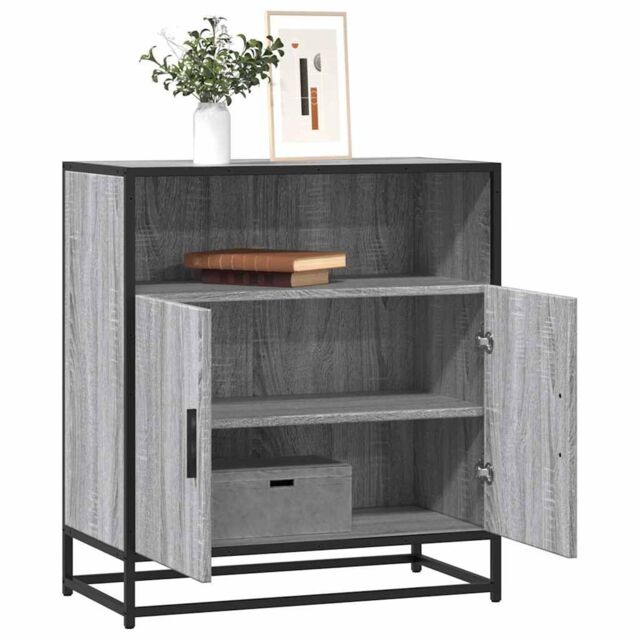 Berkfield Home Sideboard Grey Sonoma 68x35x76 cm Engineered Wood - Size: 68 x 35 x 76 cm - image 1