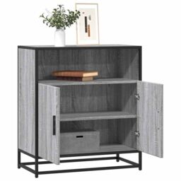Berkfield Home Sideboard Grey Sonoma 68x35x76 cm Engineered Wood - Size: 68 x 35 x 76 cm - thumbnail 1