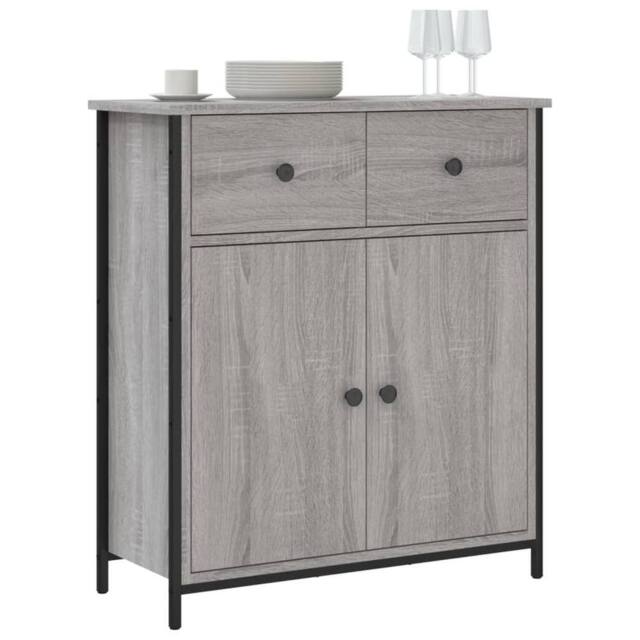 Berkfield Home Sideboard Grey Sonoma 70x30x80 cm Engineered Wood - Size: 70 x 30 x 80 cm - image 1