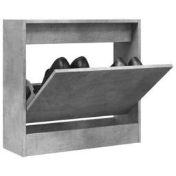 Berkfield Home Shoe Cabinet Concrete Grey 60x21x57 cm Engineered Wood - Size: 60 x 21 x 57 cm - thumbnail 1