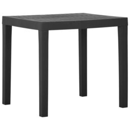Berkfield Home Garden Table Grey 79x65x72 cm Plastic - Size: 79 x 65 x 72 cm