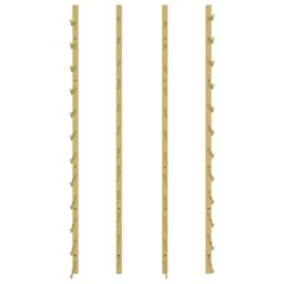 Berkfield Home Wall Mounted Wine Rack for 24 Bottles 2 pcs Gold Iron - thumbnail 4
