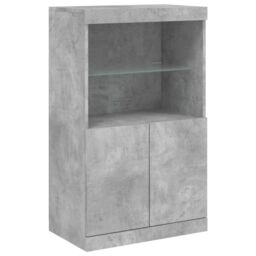 Berkfield Home Sideboards with LED Lights 3 pcs Concrete Grey Engineered Wood - thumbnail 7