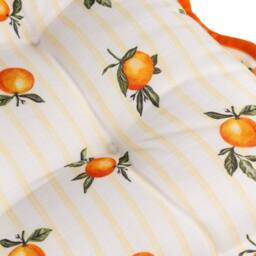 Furn Fruits Oranges Gingham Indoor/Outdoor Seat Pads (2 pack) in Yellow - Size: 40 cm x 40 cm - thumbnail 4