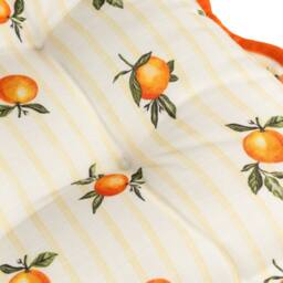 Furn Fruits Oranges Gingham Indoor/Outdoor Seat Pads (2 pack) in Yellow - Size: 40 cm x 40 cm - thumbnail 5