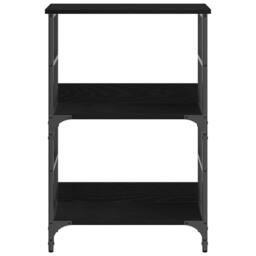 Berkfield Home Modern Bookshelf Black Oak 50x33x82 cm Engineered Wood & Steel - Size: 50 x 33 x 82 cm - thumbnail 5