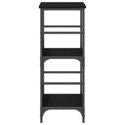 Berkfield Home Modern Bookshelf Black Oak 50x33x82 cm Engineered Wood & Steel - Size: 50 x 33 x 82 cm - thumbnail 6