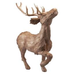 VFM e-Store Christmas Standing Deer Decoration 53cm x 16cm Gold X 1 - Size: 53 cm x 16 cm - thumbnail 1