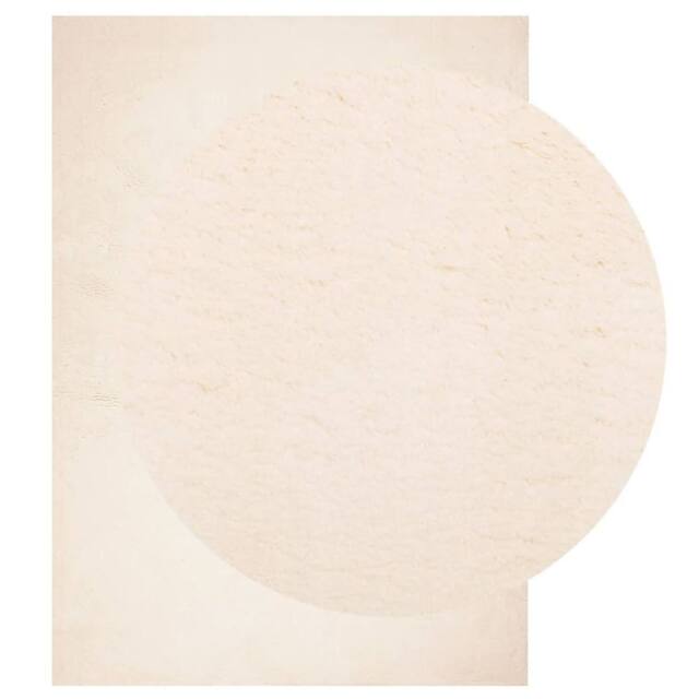Berkfield Home Rug HUARTE Short Pile Soft & Washable Beige 120x170 cm - Size: Medium - image 1