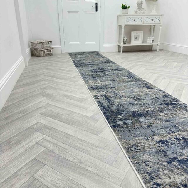 runrug Hallway Carpet Runner Rug - Soft & Comfy, Non-Slip, 8mm - 'Via Veneto' in Mid Grey - Size: 66 cm x 180 cm - image 1