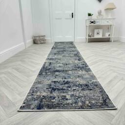 runrug Hallway Carpet Runner Rug - Soft & Comfy, Non-Slip, 8mm - 'Via Veneto' in Mid Grey - Size: 66 cm x 180 cm - thumbnail 2