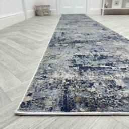 runrug Hallway Carpet Runner Rug - Soft & Comfy, Non-Slip, 8mm - 'Via Veneto' in Mid Grey - Size: 66 cm x 180 cm - thumbnail 3