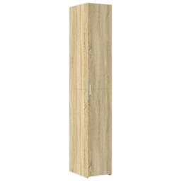 Berkfield Home Highboard Sonoma Oak 30x42.5x185 cm Engineered Wood in Light Oak - thumbnail 2
