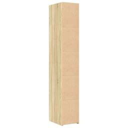 Berkfield Home Highboard Sonoma Oak 30x42.5x185 cm Engineered Wood in Light Oak - thumbnail 6