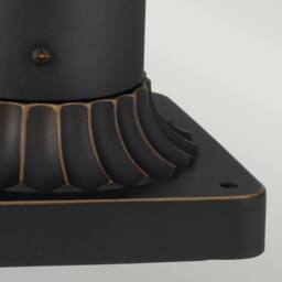 Netlighting Luverne 1 Light Outdoor Pedestal Light Rubbed Bronze IP44 E27 in Brown - thumbnail 4