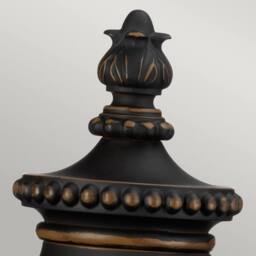 Netlighting Luverne 1 Light Outdoor Pedestal Light Rubbed Bronze IP44 E27 in Brown - thumbnail 2