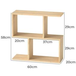 Levede 20cm Slide Table for Living Room Sofa End Narrow Space Storage in Natural - thumbnail 4
