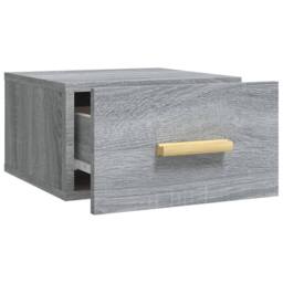 Berkfield Home Wall-mounted Bedside Cabinets 2 pcs Grey Sonoma 35x35x20 cm - Size: 35 x 35 x 20 cm - thumbnail 5