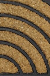 JVL Karina Half Moon Rubber TuffScrape Coir Doormat 45x75cm in Brown - Size: 45 cm x 75 cm - thumbnail 3
